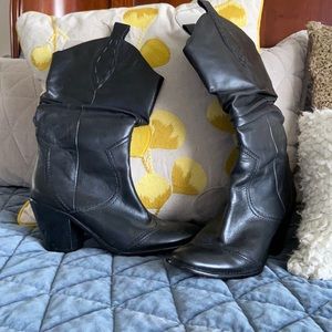 Leather western style boots, size 7.5